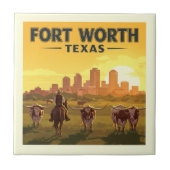 ヴィンテージフォートワーステキサス州 タイル (正面)