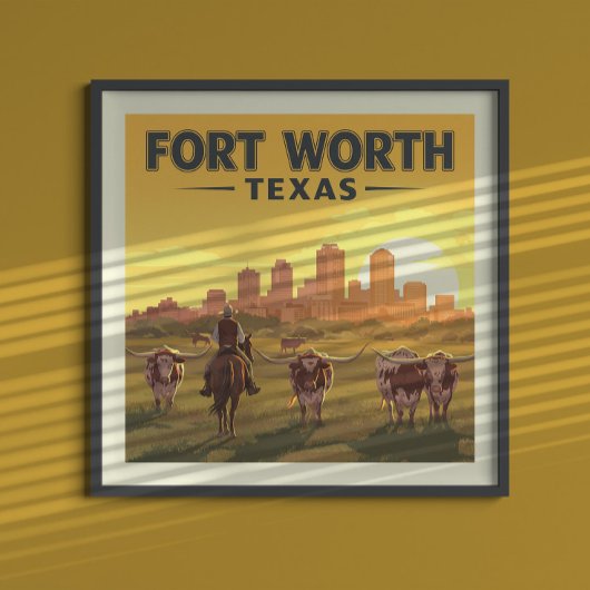 ヴィンテージフォートワーステキサス州 ポスター
