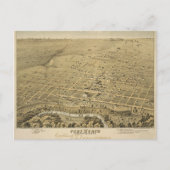 ヴィンテージフォートワース地図はがき ポストカード (正面)