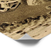 ヴィンテージフォートワースTXの画像マップ(1891) ポスター (角)