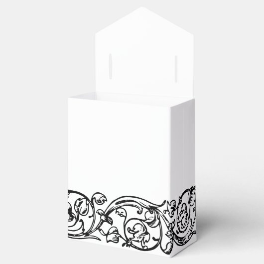 ヴィンテージフォーマルエレガント白黒お願いボックス フェイバーボックス (オープン)