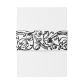 ヴィンテージフォーマルエレガント白黒 招待状ベリーバンド (裏面例)