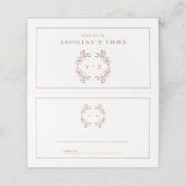 ヴィンテージフォーマルテラコタモノグラム結婚ズ プレイスカード (外部開封)