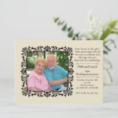 ヴィンテージフォーマルフローラフォト招待状 招待状 (スタンド正面)