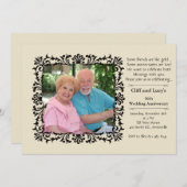 ヴィンテージフォーマルフローラフォト招待状 招待状 (正面/裏面)