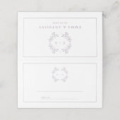 ヴィンテージフォーマルラベンダーモノグラム結婚ズ プレイスカード (外部開封)