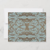 ヴィンテージフォーマル披露宴フランスのレースバロック 招待状 (裏面)