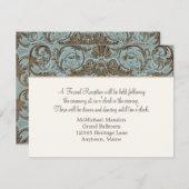 ヴィンテージフォーマル披露宴フランスのレースバロック 招待状 (正面/裏面)