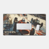 ヴィンテージフォーミュラ1レース デスクマット (キーボード&マウス)