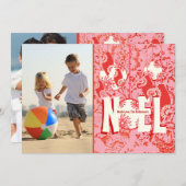 ヴィンテージフォーラルノエルオーナメントファミリーフォトカード シーズンカード (正面/裏面)