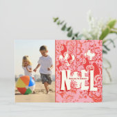 ヴィンテージフォーラルノエルオーナメントファミリーフォトカード シーズンカード (スタンド正面)