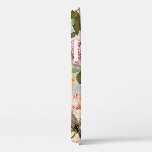 ヴィンテージフガーリーラワーズ金ゴールドグリッターミントモノグラム Case-Mate iPhoneケース (裏面 / 右)