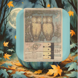 ヴィンテージフクロウかわいい秋キッドの工芸イラストレーション ペーパープレート