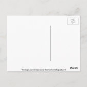 ヴィンテージフクロウのせっけん – 手に合う ポストカード (裏面)