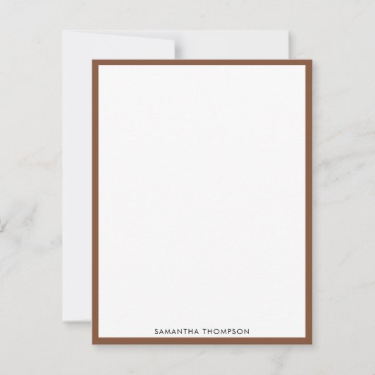 ヴィンテージフクロウの水彩林の模様 ノートカード (正面)