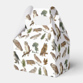 ヴィンテージフクロウの水彩林の模様 フェイバーボックス (裏面サイド)