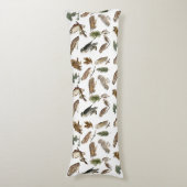 ヴィンテージフクロウの水彩林の模様 ボディピロー (正面縦)