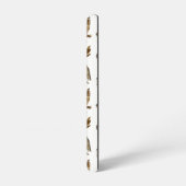 ヴィンテージフクロウの水彩林模様モノグラム SAMSUNG GALAXYケース (左側面)