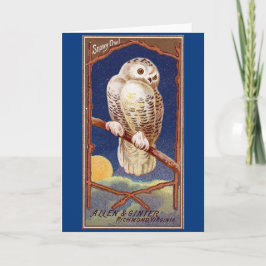 ヴィンテージフクロウイラストレーション カード