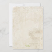 ヴィンテージフクロウインツリーベビーシャワーパーティー招待状 招待状 (裏面)