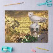 ヴィンテージフクロウスカルハロウィーンデクページ 薄葉紙 (クラフト)