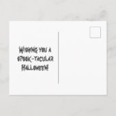 ヴィンテージフクロウハロウィーンのカボチャのちょうちんウィッチハロウィーン ポストカード (裏面)