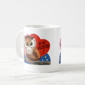 ヴィンテージフクロウバレンタイン コーヒーマグカップ (正面左)