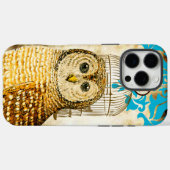ヴィンテージフクロウバードケージダマスク Case-Mate iPhoneケース (裏面 (横))