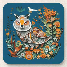 ヴィンテージフクロウフローラユニークデザイン