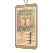 ヴィンテージフクロウ可愛い秋のクラフトブルーブラウン カーエアーフレッシュナー (左)