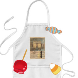 ヴィンテージフクロウ可愛い秋のチャイルドクラフト 子供用エプロン