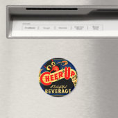 ヴィンテージフクロウ応援アップソーダポップ・アートのサイン広告グラフィックス マグネット (インサイチュ (食洗機))