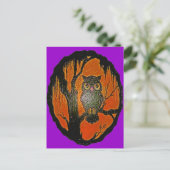 ヴィンテージフクロウ漫画 ポストカード (スタンド正面)