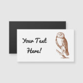 ヴィンテージフクロウ磁気名刺 (正面/裏面)