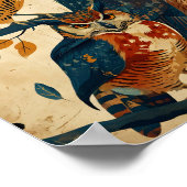 ヴィンテージフクロウ美術 ポスター (角)