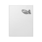 ヴィンテージフクロウ鳥イラストレーションテンプレート ノートパッド (回転)