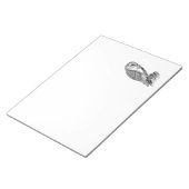 ヴィンテージフクロウ鳥イラストレーションテンプレート ノートパッド (アングル)