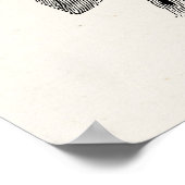 ヴィンテージフクロウ鳥イラストレーションテンプレート ポスター (角)