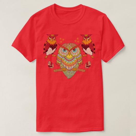 ヴィンテージフクロウ2 Tシャツ (デザイン正面)