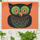 ヴィンテージフクロウ キッチンタオル (折り畳み)