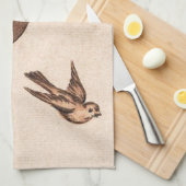 ヴィンテージフクロウ キッチンタオル (四つ折り)