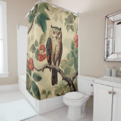ヴィンテージフクロウ シャワーカーテン (インサイチュ)