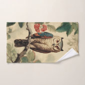 ヴィンテージフクロウ ハンドタオル (ハンドタオル)