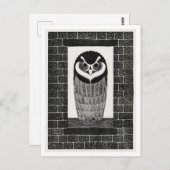 ヴィンテージフクロウ ポストカード (正面/裏面)