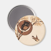 ヴィンテージフクロウ マグネット (正面/裏面)