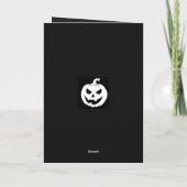 ヴィンテージフクロウ、ムーンライトハロウィンアート カード (裏面)