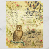 ヴィンテージフクロップブックデクページ紙 (正面/裏面)