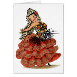 ヴィンテージフスペインのラメンコダンサードレ伝統的ス