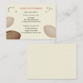 ヴィンテージフットボールパスバー（ユダヤ教の）バル・ミツバー旅程 名刺 (正面/裏面)