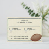 ヴィンテージフットボールパスバー（ユダヤ教の）バル・ミツバー返信カード 出欠カード (スタンド正面)